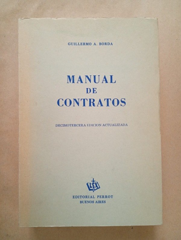 Producto - Manual de contratos - Guillermo A Borda - Perrot 1987