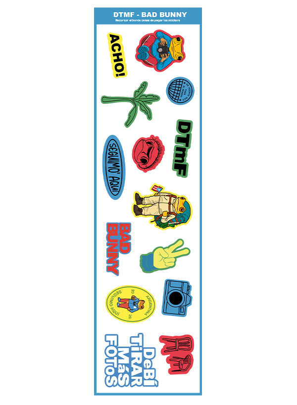 Producto - DTMF Sticker DTF UV - Bad Bunny