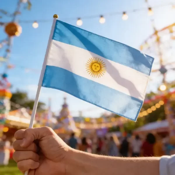 Producto - 5 Banderas Argentina De Mano 14x20cm Fiesta Cotillon (#)