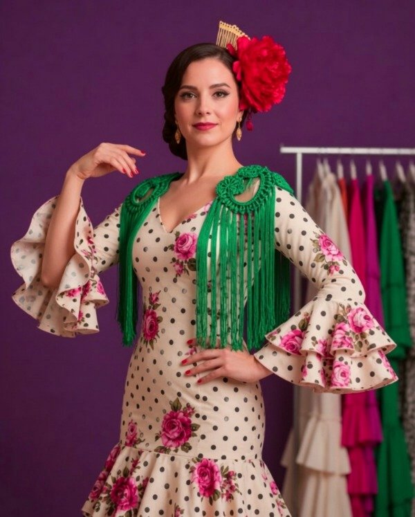 Producto - Hombreras Tejidas con Flecos de Seda Verde