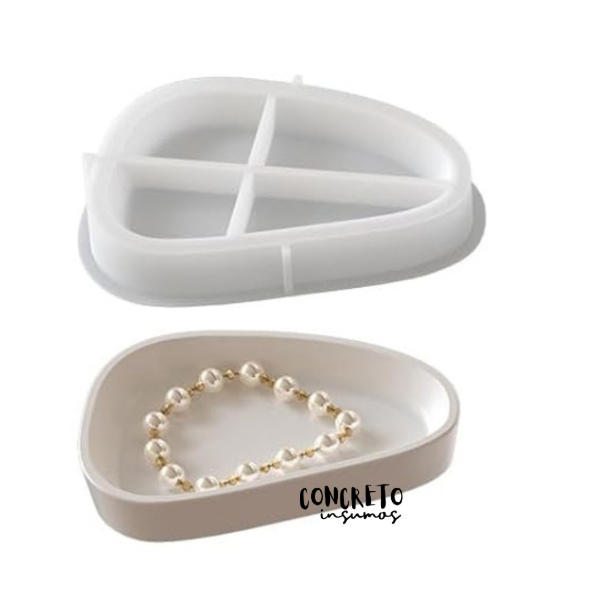 Producto - MOLDE DE SILICONA BANDEJA PIEDRA DE RIO CHICA