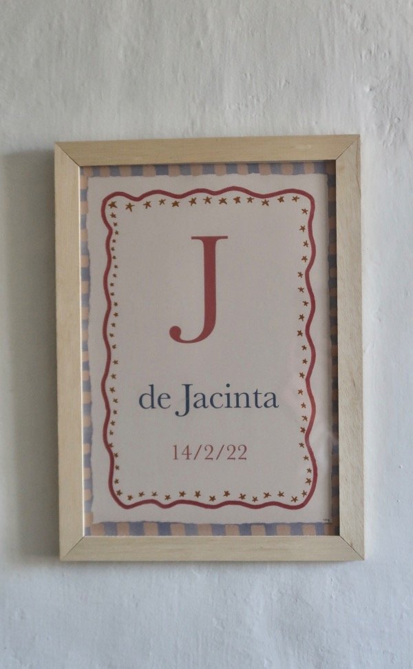 Producto - Cuadro personalizado Inicial, nombre y fecha - 0