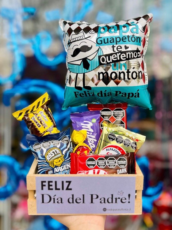 Producto - Canastita Dulce + Globo - Día del Padre