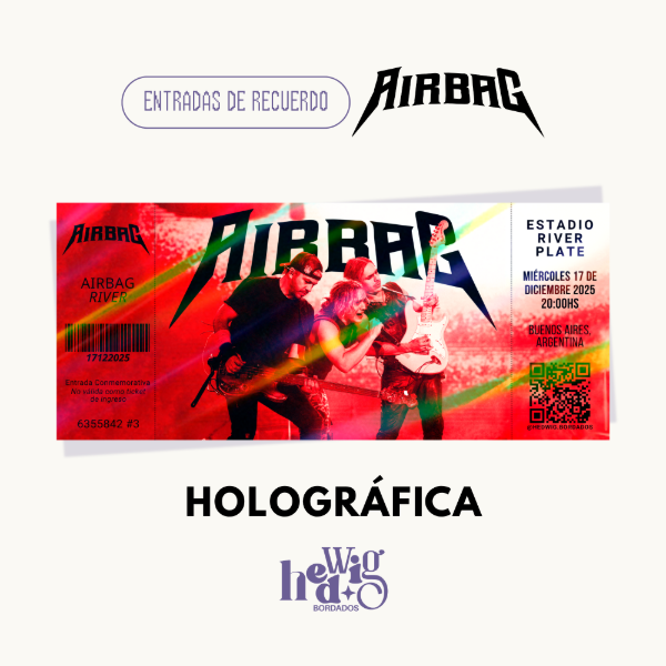 Producto - Entradas de recuerdo 14x6 HOLOGRAFICAS - AIRBAG River