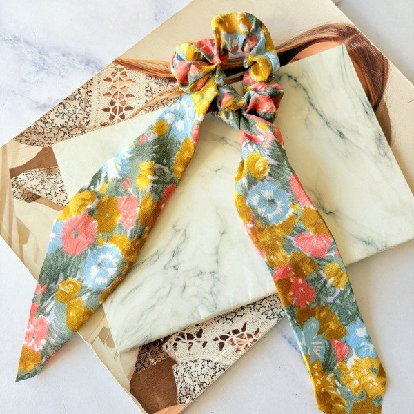 Producto - Scrunchie Lazo Flowers IV