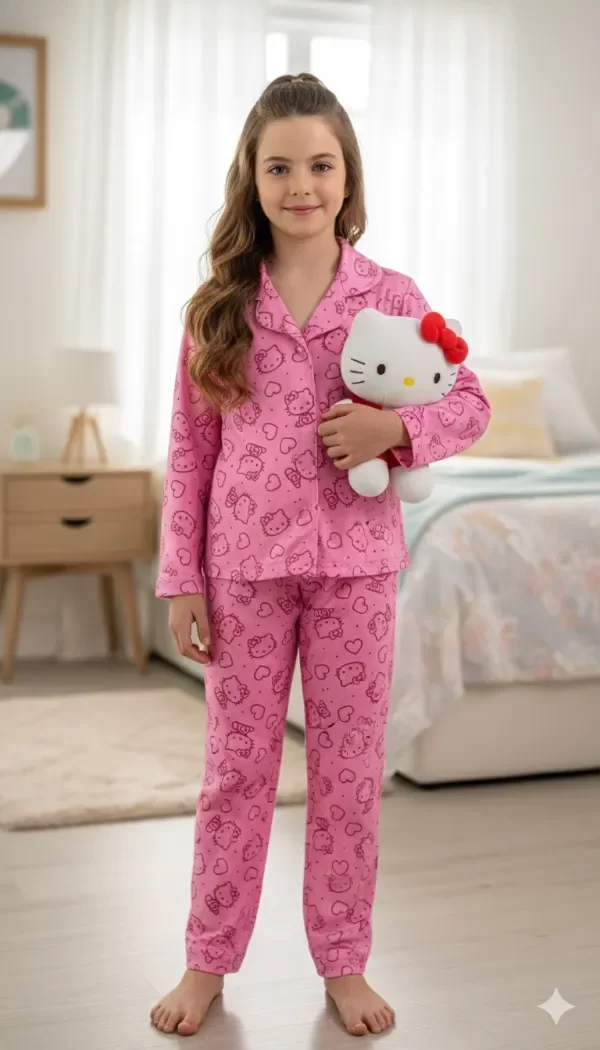 Producto - PIJAMA LARGO CAMISEROS "KITTY" - COD 1013