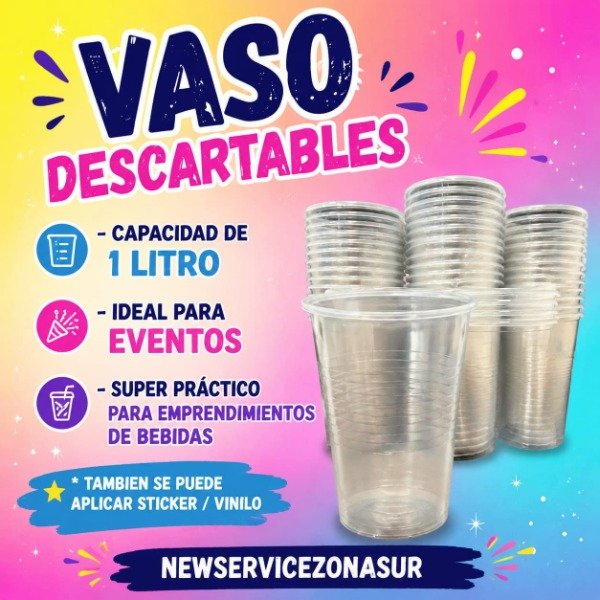 Producto - VASO DE 1 LITRO DESCARTABLE PACK X50