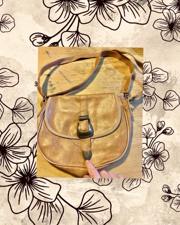 Producto - Cartera Bandolera de cuero Beige