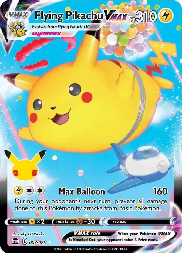 Producto - Flying Pikachu VMAX 007/025 Celebrations Holo