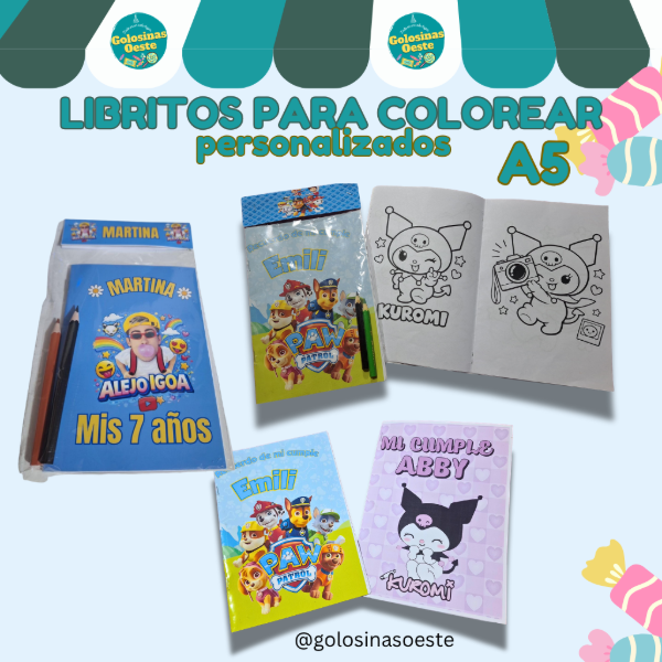 Producto - librito para colorear personalizado