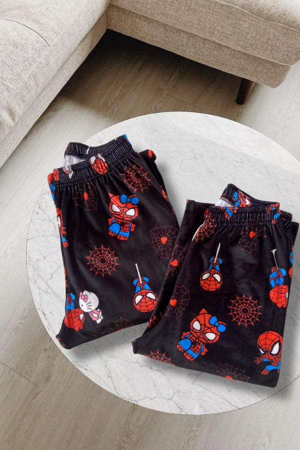 Producto - Pantalon Pijama Kitty y Spiderman negro - 1