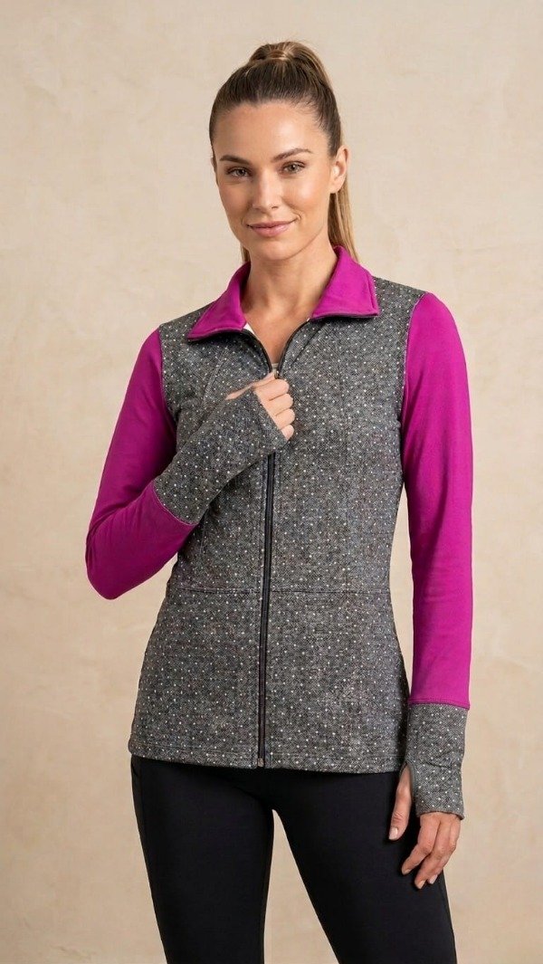 Producto - campera combinada a lunares