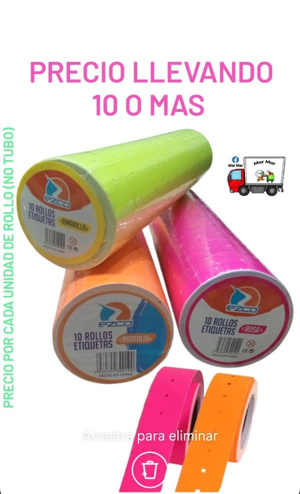 Producto - Rollo para etiquetadora ezco (cantidad)