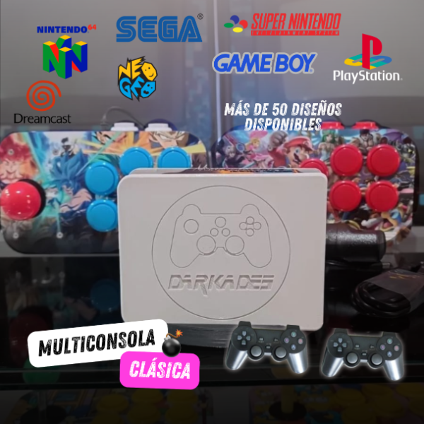 Producto - MULTICONSOLA CLASICA + 2 JOYSTICKS INALAMBRICOS + 4 JOYSTICKS ARCADE STICK KADE