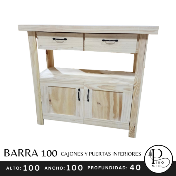 Producto - BARRA 100 CAJONES Y PUERTAS INFERIORES