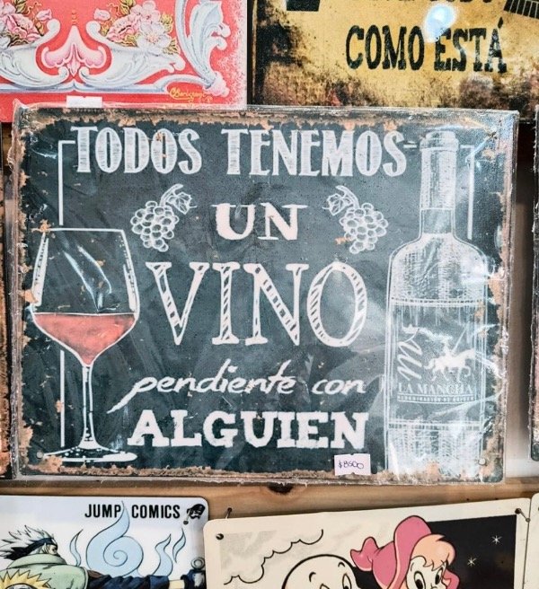 Producto - Chapa Frase Vino