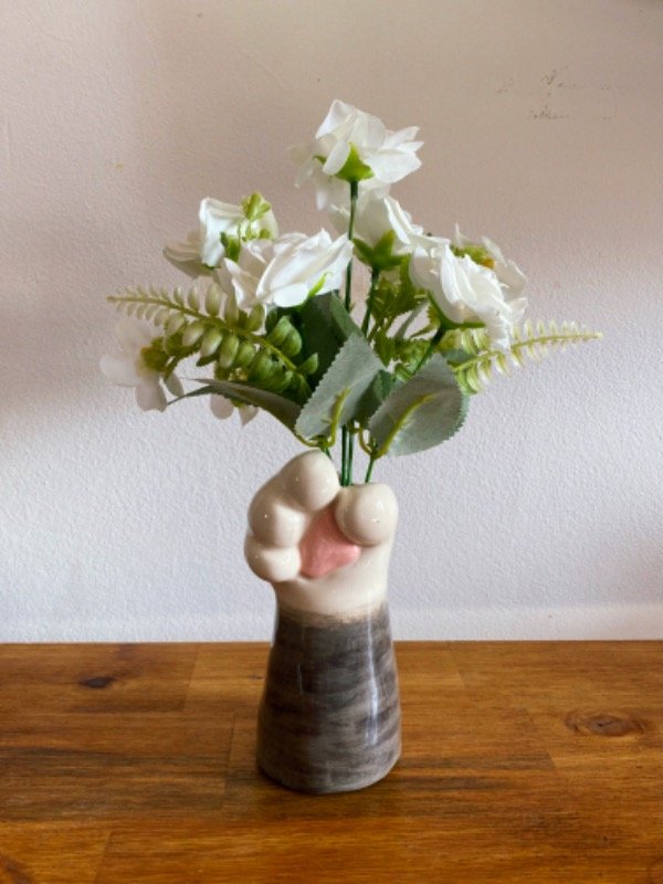 Producto - Florero patita gris atigrado
