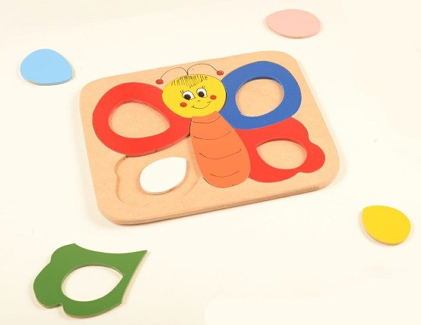 Producto - Rompecabeza madera Mariposa 10 piezas