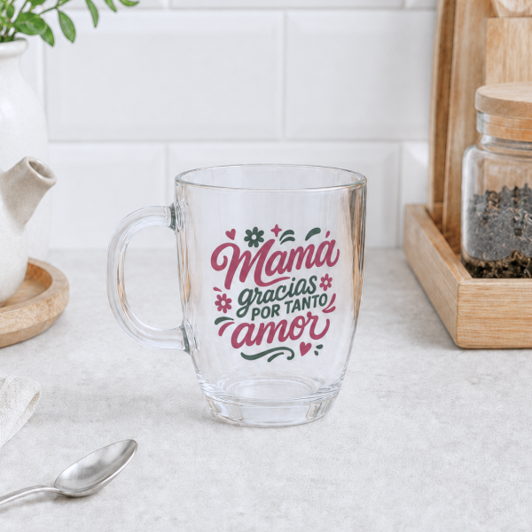 Producto - Taza de vidrio Mamá