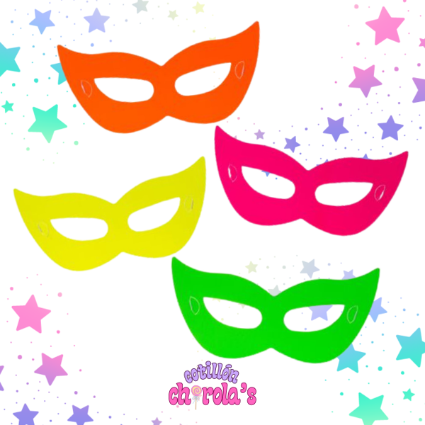 Producto - ANTIFAZ FLUO NEON - 10 UNIDADES