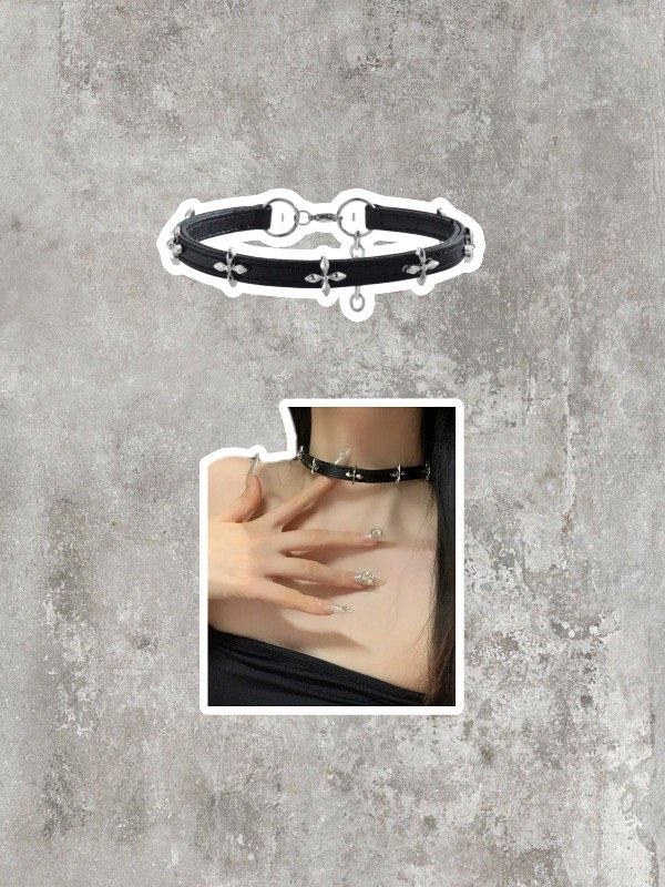 Producto - choker negro con cruces