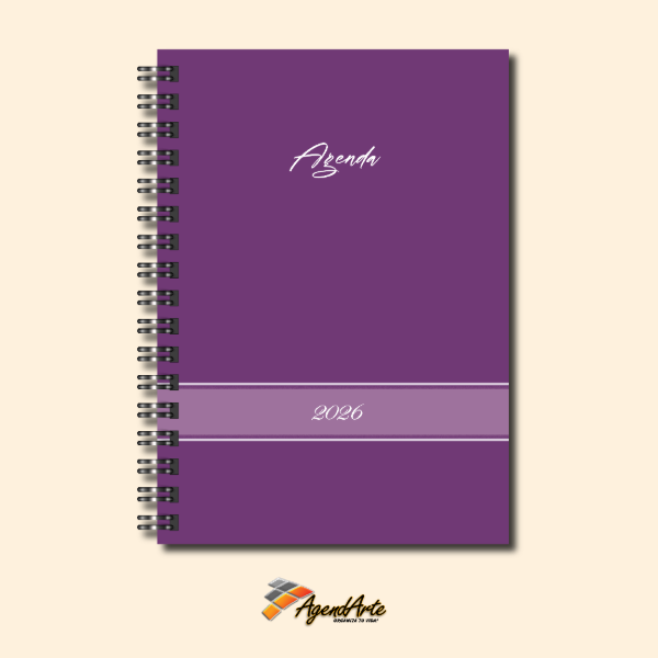 Producto - Agenda 2026 - Tapa Dura A5 - Vista Semanal - Púrpura