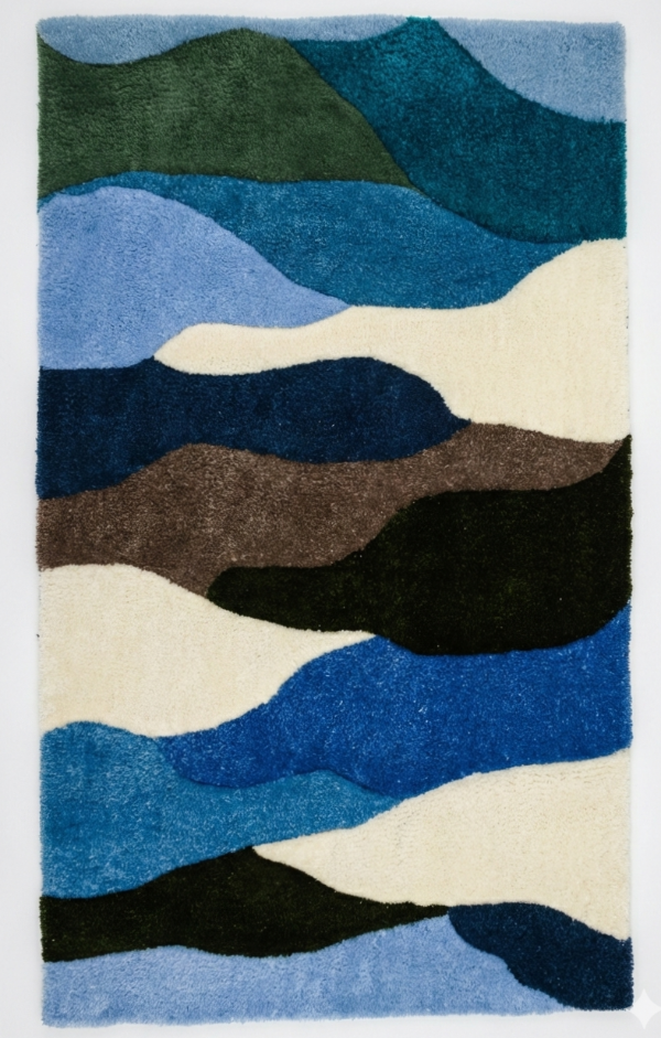 Producto - Alfombra artesanal con motivo de paisaje natural diseño PAISAJE