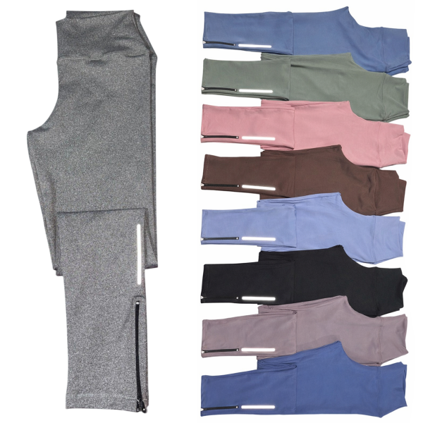 Producto - Calza Mujer Con Cierres Reflectivos en Tobillos Varios Colores