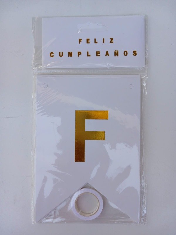 Producto - Banderín Básico "FC" Blanco