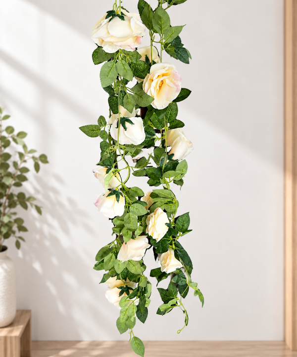 Producto - Enredadera artificial flores blancas 2 mt