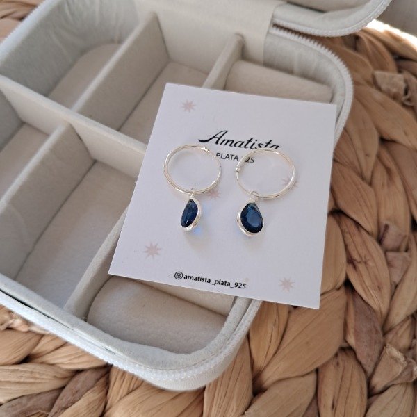 Producto - AROS CON CUBIC AZUL