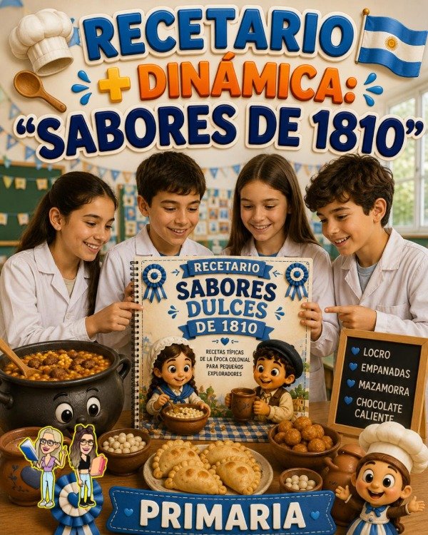 Producto - RECETARIO Y DINÁMICA. SABORES DE 1810. PRIMARIA