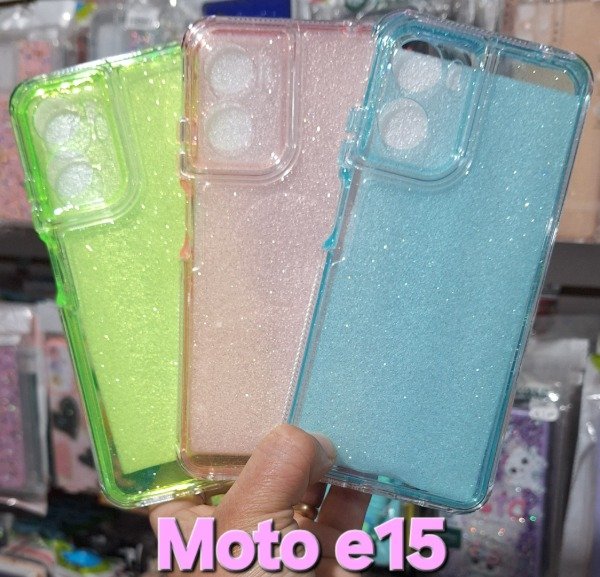 Producto - Fundas glitter reforzadas. Moto e15