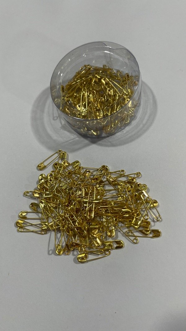 Producto - Alfiler de gancho dorado 2cm x100u