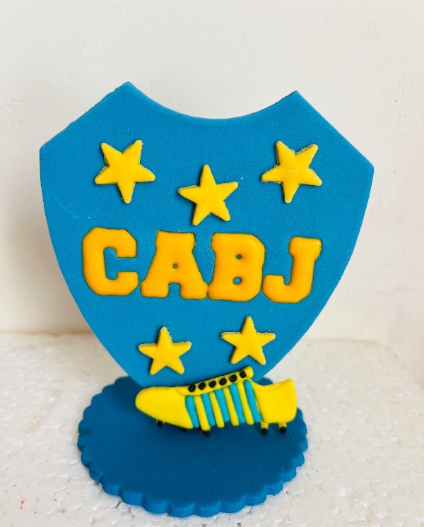 Producto - Escudo de futbol con soporte - Boca Juniors CABJ