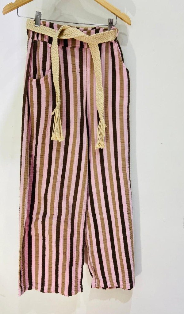 Producto - pantalon  rayas rosa - 1