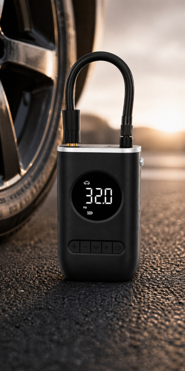 Producto - Compresor de Aire Digital Recargable con Linterna