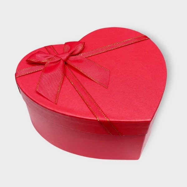 Producto - Caja corazon lazo mediana rojo