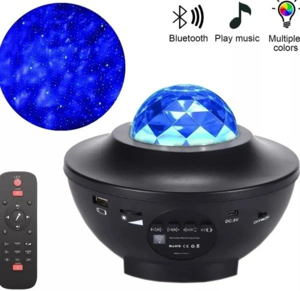 Producto - Luz de noche proyector parlante estrellas giratorias led