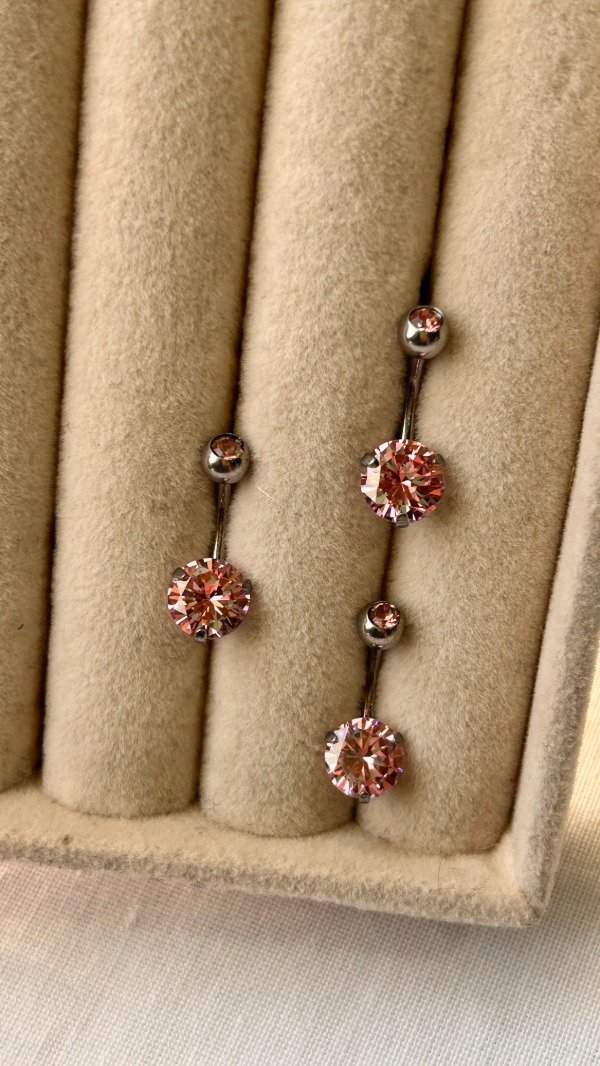 Producto - Piercing STRASS ROSA ENGARZADO