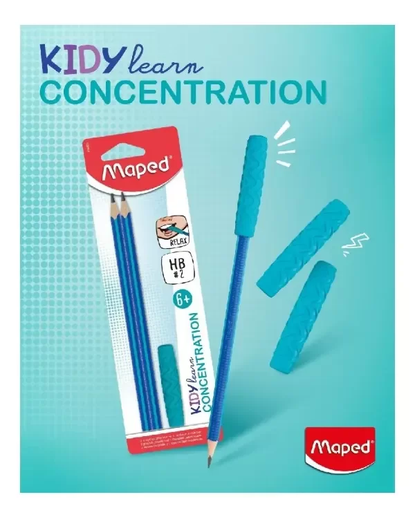 Producto - Blister 2 lapiz de grafito hb + adaptador topp kidy learn