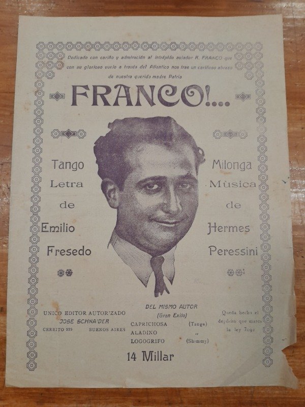 Producto - Franco Tango Milonga Partitura - Fresedo Peressini