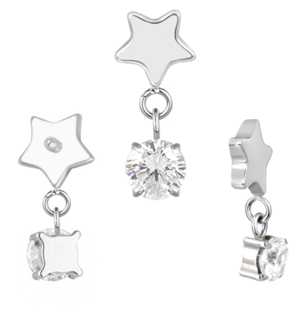 Producto - Labret estrella con zirconia colgante - 0