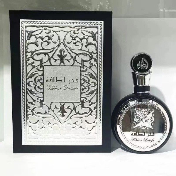 Producto - PERFUME ARABE - FAKHAR SILVER PRIDE LATTAFA 100 ML (FALLA EN CAJA VER FOTOS)