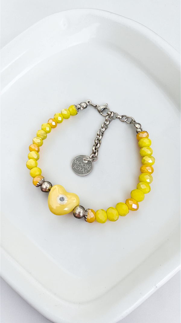 Producto - Pulsera corazón amarillo