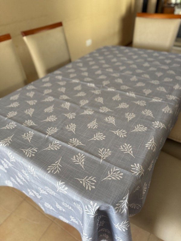Producto - Mantel Antimanchas e impermeables 2 x 1,45 -  ramita lino gris