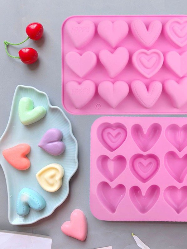 Producto - Molde de silicona corazones varios