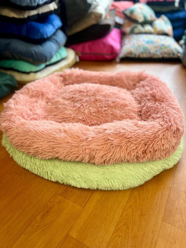 Producto - Cama cuadrada anti-estrés Pelo Largo - 1