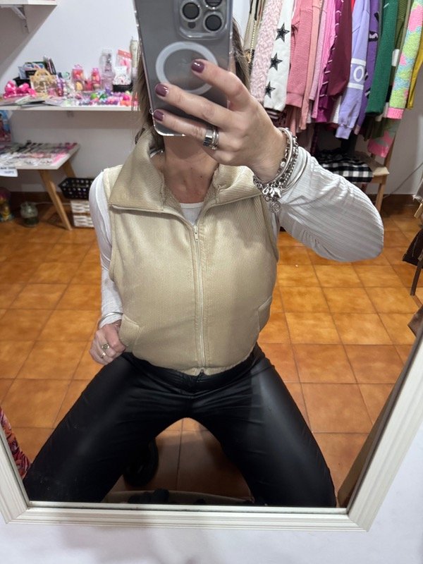 Producto - Chaleco corderoy c piel adentro talle M