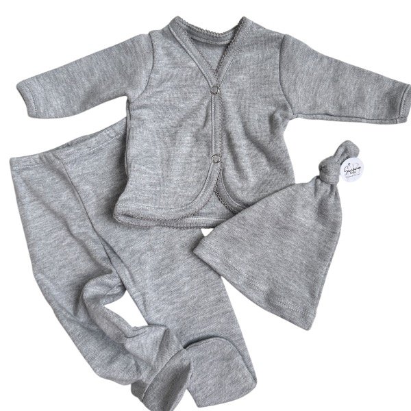 Producto - Ajuar prematuro 00 gris